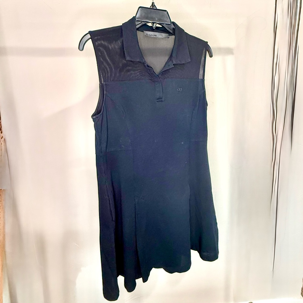 Black Sleeveless Polo Dress